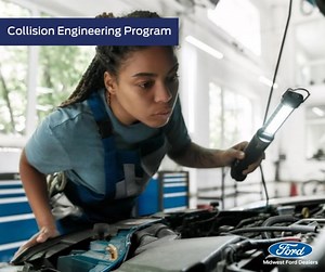#News | Ford Motor Company Fund is partnering with Enterprise Holdings Foundation to support the growth of the industry-leading Collision Engineering Program (CEP). 🛠️ This new partnership will expand the program to a new college that will become the seventh school to offer the two-year apprenticeship model. The addition will attract and develop entry-level talent to fill essential roles within the collision repair industry. | Midwest Ford Dealers
