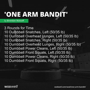"One Arm Bandit" Workout, Coach Creation WOD | WODwell