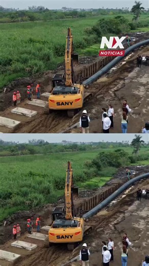 Presidenta supervisa nuevo acueducto en Veracruz Como parte de su gira de trabajo por el estado de Veracruz, la presidenta Claudia Sheinbaum supervisó la obra de un nuevo acueducto, que promete llevar el doble de agua al municipio de Coatzacoalcos y de momento tiene un 32% de avance. En el video compartido en sus redes sociales, la presidenta está acompañada por Efraín Morales, titular de la Conagua, quien aseguró que en poco tiempo se iniciará también la construcción de la planta potabilizadora