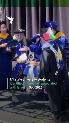 Palestinian flag raised during Palo Alto University graduation ceremony in California