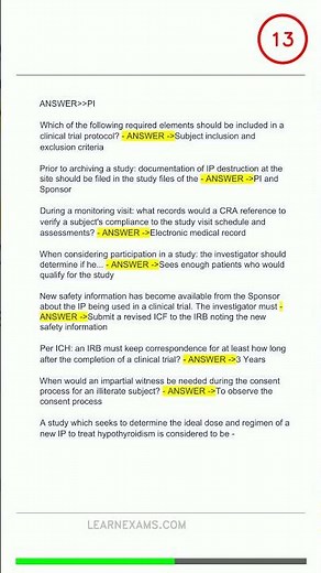 ACRP CP FINAL EXAM QUESTIONS WITH COMPLETE SOLUTIO