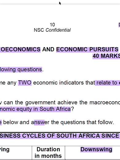 Gr 12 Economics Class Full Video Review