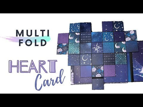 Multi Fold Heart Card 💜 Tutorial with 2 folding techniques