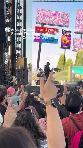 Sombr watching Foster The People at coachella😭