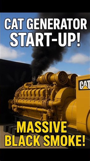 “CAT Heavy Duty Generator Start🔥#shorts #dieselgenerator #caterpillar #load