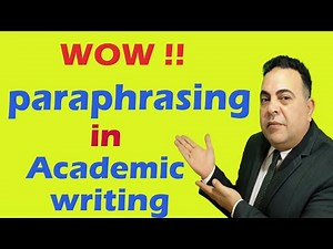طريقة تساعدك في إعادة صياغة الجمل !! -HOW TO PARAPHRASE A PASSAGE ? TOEFL