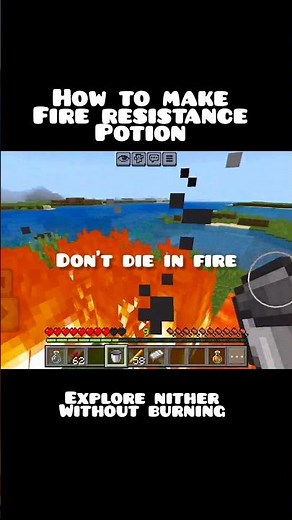 How to make a Fire Resistance POTIONS#shorts #minecraft