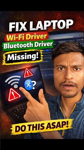 Laptop WiFi & Bluetooth Driver Missing? 🔥 Fix in 1 Minute!