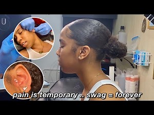 finally getting the piercing i've wanted for months *double tragus*