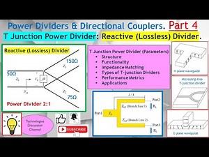 Power Divider #4. How to Calculate the Impedance of a Reactive/Lossless T-Divider Power Splitter.