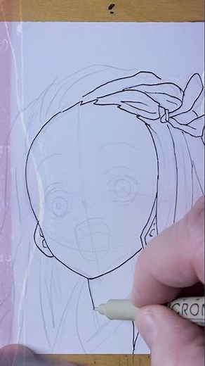 How to Draw Anime Nezuko Kamado Demon Slayer 1 #anime #art #drawing #ink #draw #drawingtutorial