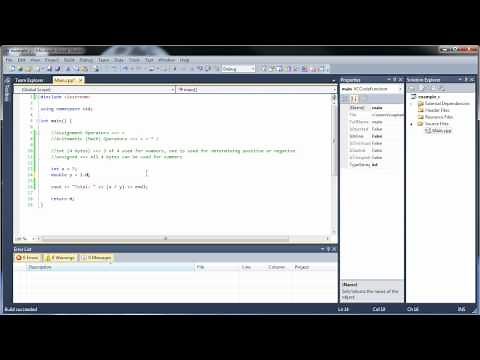 C++ Tutorial 3 - Arithmetic and Assignment Operators