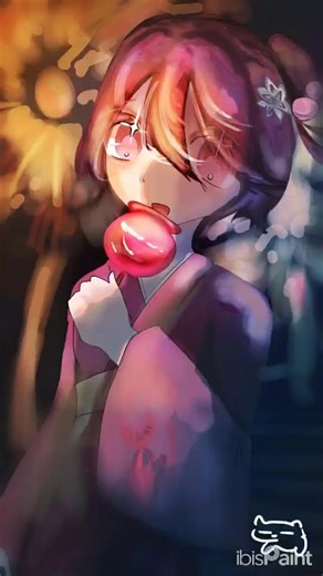 夏祭りイメージで描いてみた! ちょっと早いかもm(_ _)m #イラスト練習 #イラスト #イラストメイキング #夏祭り