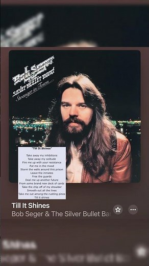 A SONG A DAY (DAY 170) BOB SEGER & THE SILVER BULLET BAND: TILL IT SHINES #bobseger #tillitshines
