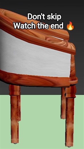 “Low Poly Wooden Chair 🪑 | 3ds Max #Shorts” #LowPoly#3dsMax#WoodenChair#FurnitureDesign