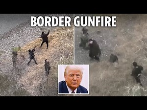 Moment Mexican cartel gangsters shoot at US Border Patrol as drug warlords ‘gear up for Trump war’