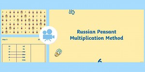 Alternative Maths Methods - Russian Peasant Multiplication Animation