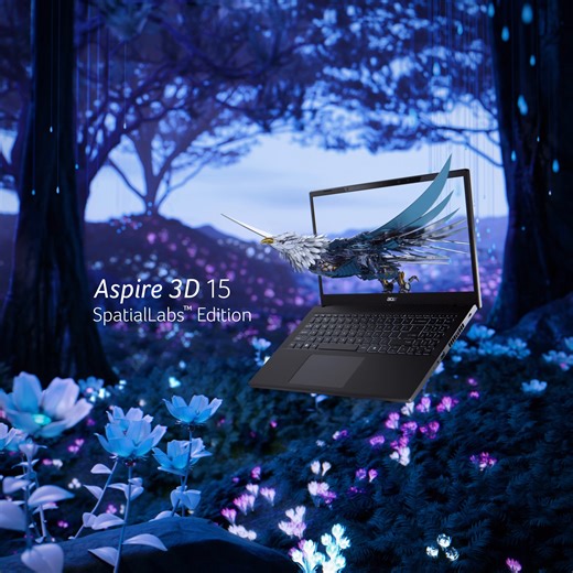 Elevate your creativity to new dimensions! Immerse yourself in the Aspire 3D 15 SpatialLabs Edition – turning 2D into 3D magic. Experience ultra-clarity with a 4K display, powered by @ NvidiaGeForce RTX 4050. Unleash the power of 3D: https://acer.link/3SPkPyJ | Acer