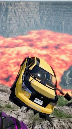 Cars vs Giant Lava Pit – BeamNG.drive #beamng #shorts #beamngdrive #automobile #usa #viral #brasil
