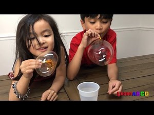 Fun Blowing Plastic Balloon Surprise video for kids