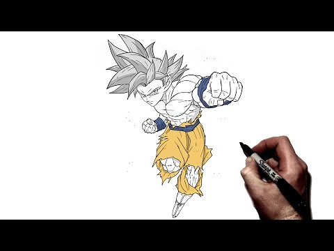 How To Draw MUI Goku | Step By Step | Dragon Ball
