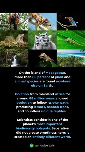 The island where evolution went its own way. Madagascar separated from mainland Afric...