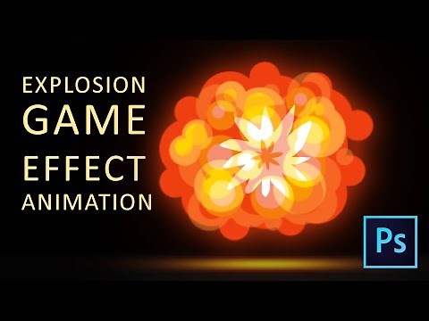 Fire Explosion 2D Game Special Effects Animation tutorial in Photoshop