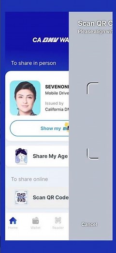 How to scan a QR code using the mDL Wallet