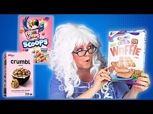 The FUNNIEST Cereal Challenge Ever with Crumbl vs Froot Loops vs Waffle Cereal
