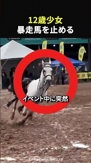 [A 12-year-old stops a runaway horse!?😳] A heroic young girl #touching #heartwarmingvideo #inspir...