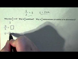Why 0 over a is zero, a over 0 is undefined and why 0 over 0 is indeterminate