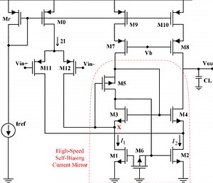 Folded cascode amplifier bias circuit