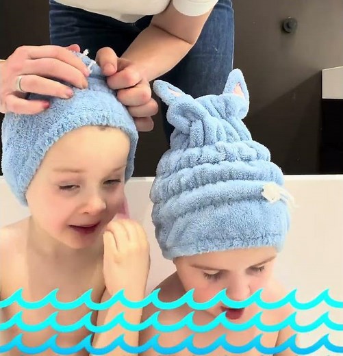 GLOV Hair Drying Turban for Children | Soft & Comfy Kids Hair Towel