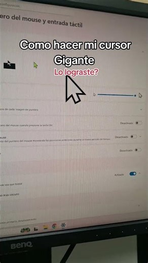 Tips para poner Grande el Cursor en pc o laptop