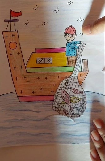 Fishing Craft || Step-by-step || DIY || Origami || Easy Craft #fun #shorts