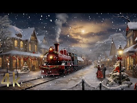 🎄 Relaxing Christmas Steam Train Journey | New Music & Beloved Carols in 4K 🚂❄️