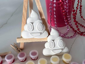 Poop Emoji Ready to Paint Figurine | Paint Your Own DIY Kit | Funny Party Favor - Etsy