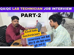Part-2 QA/QC lab technician interview questions (civil) | Live interview lab technician👨‍🔧