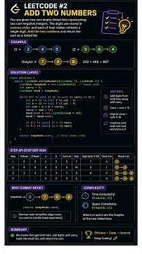 LeetCode2 Add Two Numbers | Java Solution #LeetCode #Java #DSA #LinkedList #CodingInterview #ai