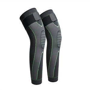 GOUNOD Full Leg Long Knee Compression Sleeve with Strap, Non-Slip Arthritis Pain Relief and Weightlifting,Knee Support for Men & Women