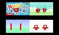 Mix of 4 videos from youtube : numberblocks intros 4