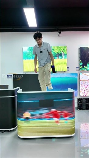 Rugged and durable LED screen for front desk reception.#ledscreen #ledvideowall #ledboard #eagerled