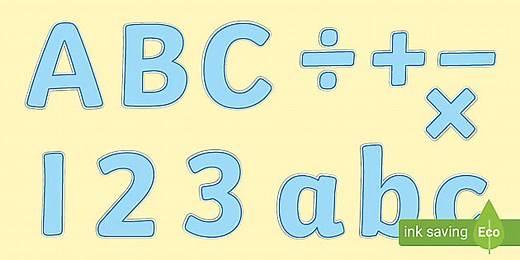 Neutral Pastel Blue Display Lettering