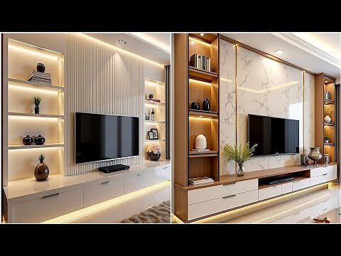 100 Elegant Modern TV Cabinet & Wall Unit Designs for Living Rooms 2026 | Home Interior Ideas