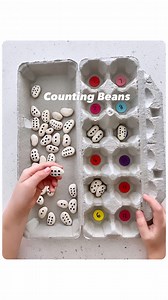 Here’s an easy setup activity🙌🏻 This #earlylearning counting activity is a great way to explore counting in a more hands-on way. You’ll need: 👉🏻 Large Lima beans 👉🏻 A Permanent marker 👉🏻 An Egg carton 👉🏻 Dot stickers (Ours are from Amazon) Suitable for kids 3 #preschooler #kidsactivity #preschool #learningthroughplay #activitiesforkids #playbasedlearning #playandlearn #momsofinstagram #recycleandplay #earlylearning | Bright Little Brains