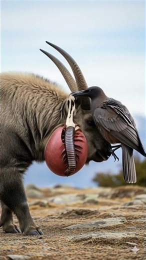 The stork helps the deer #trending #ai #aivideo #short