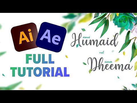 FULL Tutorial. How to make Animated Wedding Invitations | Adobe Illustrator & After Effects