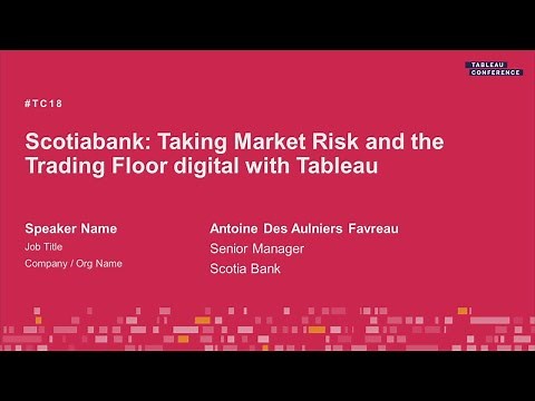 ScotiaBank | Taking market risk and the trading floor digital with Tableau