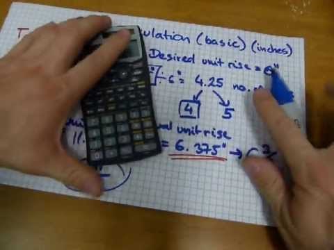 Stair calculation (basic, straight, inches)