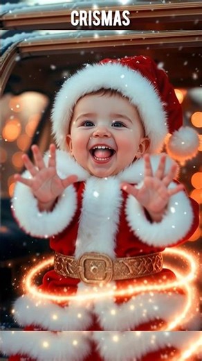 Cutest baby fashion show ✨🥀“Baby Santa in Helicopter ✨ Flying Kiss Moment ❤️🎄” #ytshorts #ai #shorts